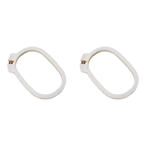 2Pcs Beige Embroidery Circle Hoop Durable ABS Frame with Copper Screw