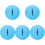 5Pcs Plastic Prize Wheel for Parties DIY Rotatable Blue Game Wheel 1