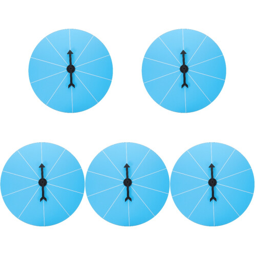 5Pcs Plastic Prize Wheel for Parties DIY Rotatable Blue Game Wheel