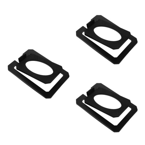 3Pièces Support Métallique Noir Pour Haut-Parleur Bureau Polyvalent