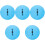 5Pcs Plastic Prize Wheel for Parties DIY Rotatable Blue Game Wheel 4