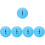 5Pcs Plastic Prize Wheel for Parties DIY Rotatable Blue Game Wheel 6
