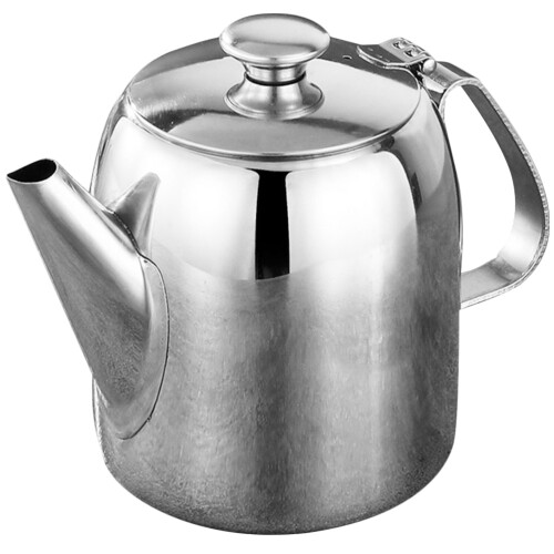 3Pcs Stainless Steel Tea Pot Silver with Ergonomic Handle 1