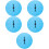 5Pcs Plastic Prize Wheel for Parties DIY Rotatable Blue Game Wheel 8