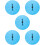 5Pcs Plastic Prize Wheel for Parties DIY Rotatable Blue Game Wheel 9