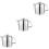3Pcs Stainless Steel Tea Pot Silver with Ergonomic Handle 6