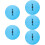 5Pcs Plastic Prize Wheel for Parties DIY Rotatable Blue Game Wheel 11
