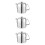 3Pcs Stainless Steel Tea Pot Silver with Ergonomic Handle 9