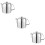 3Pcs Stainless Steel Tea Pot Silver with Ergonomic Handle 10