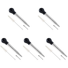 5Sets Keuken Vleesinjector Zwart Comfortabel Marinated Injectie Tool