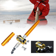 (Gold) Compact Aluminum Fishing Rod - Ergonomic Grip