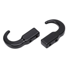 2 Set Zinc Alloy RC Trailer Hooks for 1/10 Climbing Cars Black