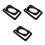 3Pièces Support Métallique Noir Pour Haut-Parleur Bureau Polyvalent 4