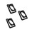 3Pièces Support Métallique Noir Pour Haut-Parleur Bureau Polyvalent 5