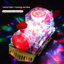 Clear Plastic Train with Flashing Lights