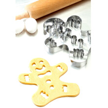 (Gingerbread Man) Christmas Tree Biscuit Cutter - Stainless Steel