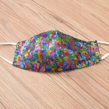 (Color) Colorful Sequins Face Mask - Breathable & Stylish