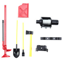 1 Set Portapacchi Verricello Pala Serbatoio Carburante Ascia Decorazione per Rc Modellini Ricambi Simulazione Arrampicata Auto Scx10 D90