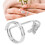 Electroplated Copper Finger Nail Ring White Gold 2.8x1.5cm 1