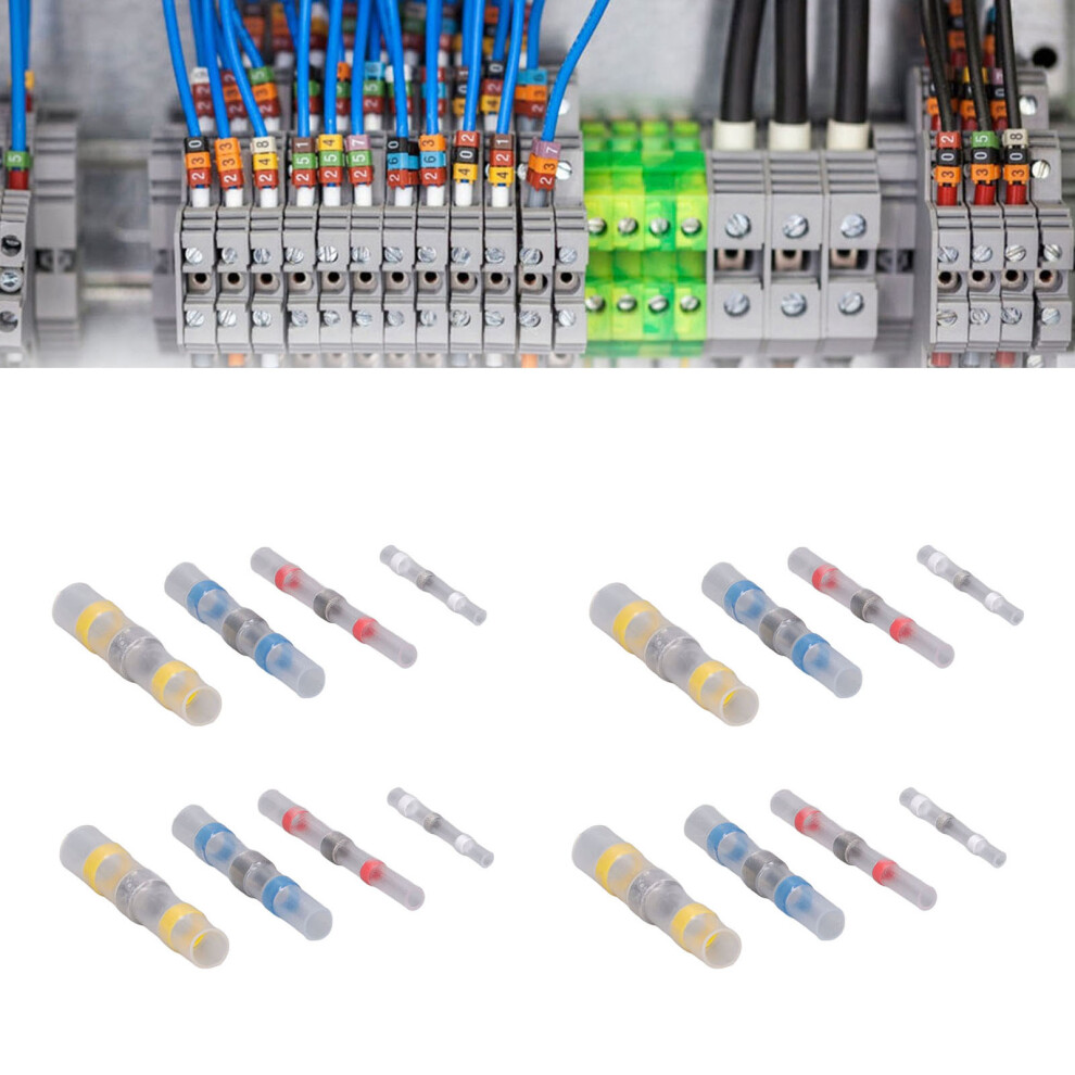 Waterproof Crimp Terminals 100Pcs Heat Shrink Butt Connectors Electrical Kit 7601387719368