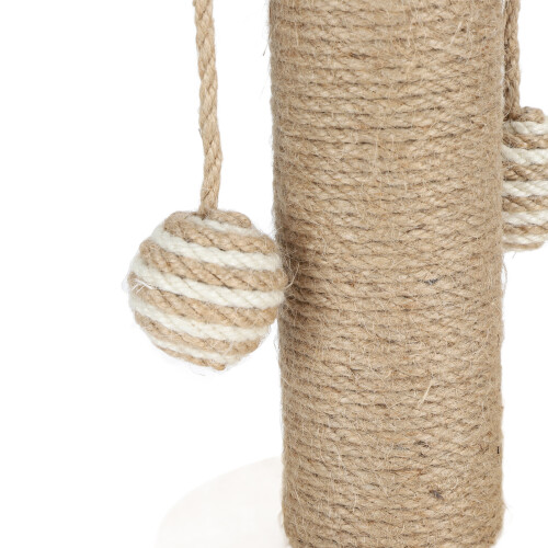 2-Layer Ball Track Cat Scratching Post with Turntable and Wand 2
