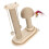 2-Layer Ball Track Cat Scratching Post with Turntable and Wand 8