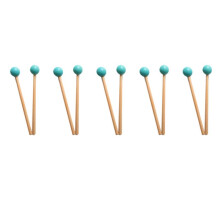 10Pcs Soft Rubber Sticks Wood Handle Bell Mallets for Glockenspiel Xylophone Bell Music Instruments Parts Green