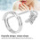 Electroplated Copper Finger Nail Ring White Gold 2.8x1.5cm 6