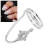 Electroplated Copper Finger Nail Ring White Gold 2.8x1.5cm 7