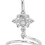 Electroplated Copper Finger Nail Ring White Gold 2.8x1.5cm 10