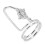 Electroplated Copper Finger Nail Ring White Gold 2.8x1.5cm 12