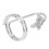 Electroplated Copper Finger Nail Ring White Gold 2.8x1.5cm 13