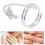 Electroplated Copper Finger Nail Ring White Gold 2.8x1.5cm 15