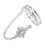 Electroplated Copper Finger Nail Ring White Gold 2.8x1.5cm 16