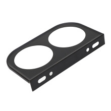 Metal Car Gauge Panel 52MM 2 Hole Mount Instrument for Dashboard Black