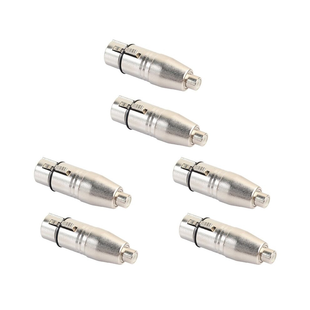 6Pcs Xlr To Rca Adapter, Rca Female To Xlr Female Adapter Jack Plug Adapter 6031021962590