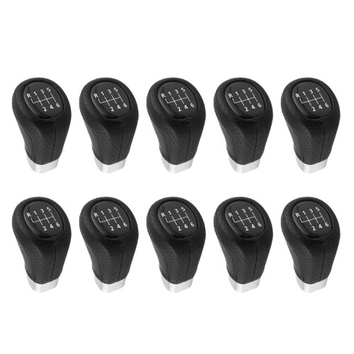 10X 6 Speed Gear Shift Knob Leather for  1Series 3Series E81 E82 E87 E88 E90 E91 E92 E93