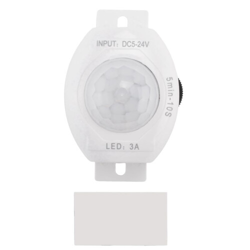 6X PIR Infrared Motion Sensor Detector DC5-24V Auto  Off Timer  LED Light Body PIR Motion Sensor Lamp(White) 2