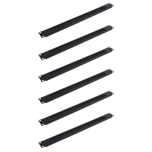 6Pcs 1U 19Inch RACK MOUNT Blanking Plate Rack Mounting Blank Network Brush Panel Server Cabinet Cable Management