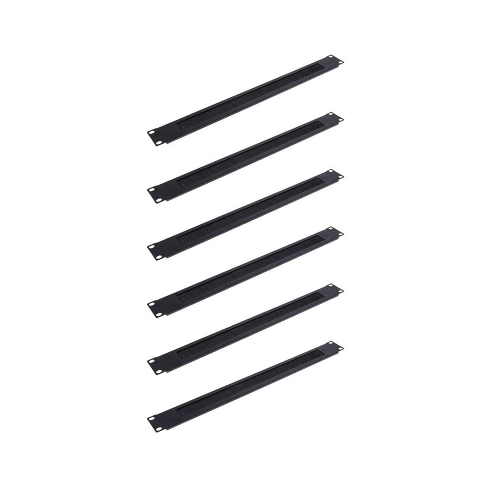 6Pcs 1U 19Inch Rack Mount Blanking Plate Rack Mounting Blank Network Brush Panel Server Cabinet Cable Management 6031986925821
