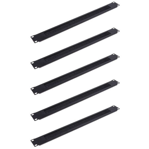 5Pcs 1U 19Inch RACK MOUNT Blanking Plate Rack Mounting Blank Network Brush Panel Server Cabinet Cable Management