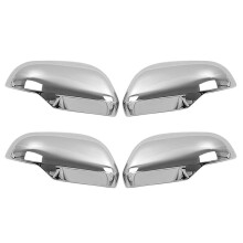 2X Car Chrome Rear View Rearview Side Glass Mirror Cover Trim Frame Side Mirror Caps for Triton L200 2019-21