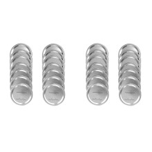 Canning Lids Regular Mouth for /Kerr Jars, Split-Type Metal Jar Lids with Silicone Seals, Silver, 28 PCS