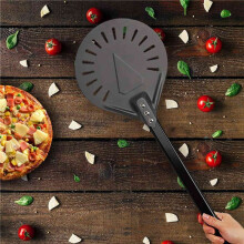 2X Metal Pizza Turning Peel Oversize Professional Long Round Pizza Tool Aluminio Ajustable PasteleríA Manija ExtraíBle