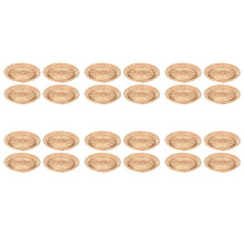 24 Pcs Bamboo Paper Plate Holder - 10 Inch Round Woven Plate Holder, Reusable Paper Plate Holders for Picnic Party