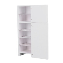 Dollhouse Furniture 1:12 Scale Wooden White Miniature Fridge for Dolls