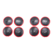 8 StüCk 133 mm Radkappe für  500 Radmitte Radkappen Emblem Aufkleber 68078419AC 68078421AC 51884863 Rot