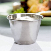 Packung mit 30 - Premium Saucen Becher Aus GebüRstetem Edelstahl, GewüRz TöPfe, FlüSsige Dips, Schalen - 2.5Oz 70Ml