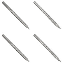 4pcs 3/16In 4.5Mm High Carbide Steel Burr Bits Tire Reamers Carbide Cutters Rotary Files Reamers Wire Cutter Tire