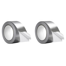 TaśMa z Folii Aluminiowej z WłóKna Szklanego (Grubość 5,9 Mil), Metalowa TaśMa Izolacyjna do Wysokich Temperatur, 2 Opakowanie